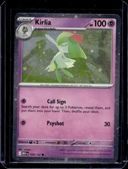 2025 Pokemon Mega Evolution Kirlia Common #059/132 - Image 1