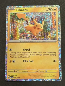 Pikachu 006/015 M23 McDonald’s Match Battle Holo Rare Promo Pokemon TCG 2023 NM - Image 1