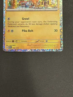 Pikachu 006/015 M23 McDonald’s Match Battle Holo Rare Promo Pokemon TCG 2023 NM - Image 3