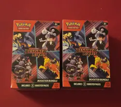 NEW SEALED Pokemon TCG Lot of 2 DESTINED RIVALS Booster Bundles UNOPENED - Image 1