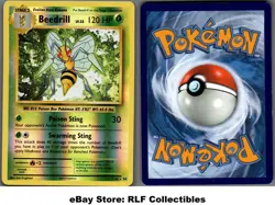 2016 Pokemon, XY Evolutions, #7/108 Beedrill, Reverse Holo Rare - Image 1