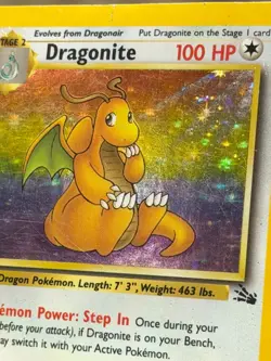 Dragonite 4/62 - Rare Fossil Holo 1st Edition - Pokemon TCG - Moderately Played - Image 2