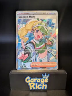 Emcee's Hype 220/182 Ultra Rare - SV10: Destined Rivals Pokemon TCG NM+ - Image 1