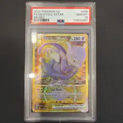 Mewtwo VSTAR (Secret) 086/078 Pokemon GO Holo PSA 10 GEM MT - Image 1