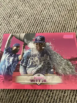 2025 Topps Stadium Club Bobby Witt Jr #6 PINK FOIL Parallel Royals SP - Image 1