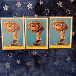 10 Sleeved Vintage 1982 ET Picture Topps Sticker Card Lot -Near Mint - Image 4