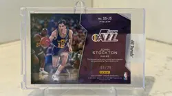 2015/16 Panini Spectra John Stockton On Card Auto Game Worn Patch /25 Orange - Image 2