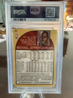 🏀 1990 Hoops Michael Jordan #65 – PSA 9 MINT - Image 2