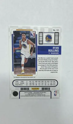 Ryan Rollins Rookie Playoff Ticket /99 On Card Autograph - Image 3