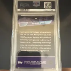 2024-25 Topps Chrome Destiny Stephon Castle RC White Geometric /10 PSA 9 Spurs - Image 3