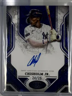 2025 Topps Tier One Jazz Chisholm Jr. Auto Blue /25 New York Yankees - Image 1