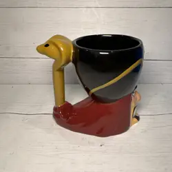 Vintage Disney Aladdin Jafar Character Ceramic Mug Cobra Handle W/Box. - Image 3