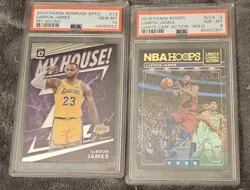 LEBRON JAMES 19/20 OPTIC MY HOUSE PSA 10 And 2018 Hoops Lights Camera Act-Holo - Image 1