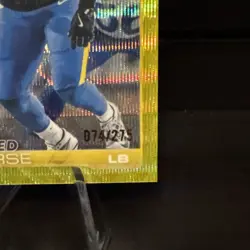 2025 Topps Chrome Jared Verse Yellow Wave #’d /275 Los Angeles Rams #173 - Image 2
