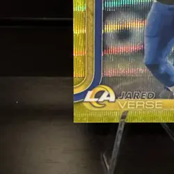 2025 Topps Chrome Jared Verse Yellow Wave #’d /275 Los Angeles Rams #173 - Image 3
