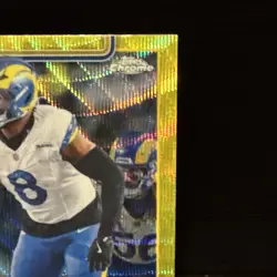 2025 Topps Chrome Jared Verse Yellow Wave #’d /275 Los Angeles Rams #173 - Image 5