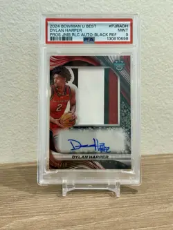 2024 Bowman Best U BLACK 4-Color Jumbo Relic AUTO DYLAN HARPER RUTGERS 8/10 SSP - Image 1