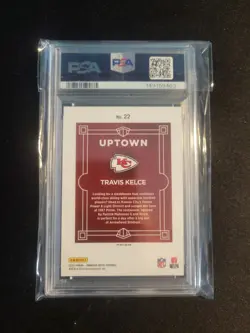 2025 PANINI DONRUSS OPTIC UPTOWN #22 TRAVIS KELCE PSA 9 - Image 2