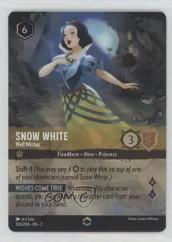2023 Disney Lorcana - Rise of the Floodborn 2 Foil Enchanted Snow White #206 - Image 1