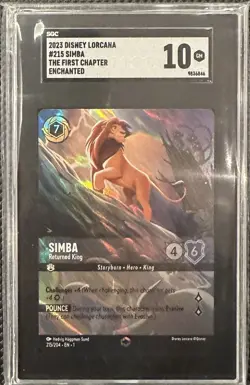 SIMBA 2023 DISNEY LORCANA FIRST CHAPTER ENCHANTED #215 - RARE 1ST - Image 1