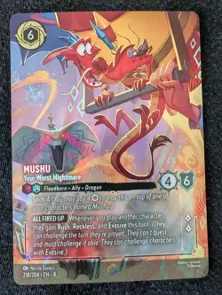 Mushu - Your Worst Nightmare Enchanted 218/204 Disney Lorcana Reign Of Jafar Nm - Image 2