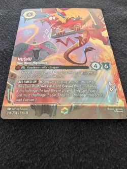 Mushu - Your Worst Nightmare Enchanted 218/204 Disney Lorcana Reign Of Jafar Nm - Image 4