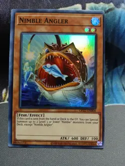 Yugioh Nimble Angler Super Rare OP22-EN004 Near Mint - Image 1