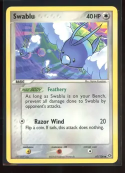 Swablu 67/106 Emerald Common Pokemon Card LP - Image 1