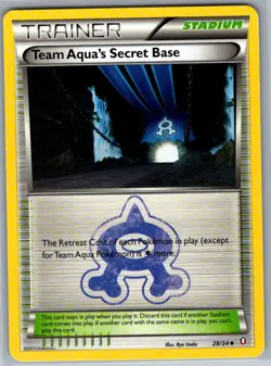 Team Aqua's Secret Base 28/34 Non Holo Double Crisis - Pokemon Card - NM - Image 1