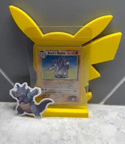 Holo Pokemon Card - Brock's Rhydon - Gym Heroes Set - 2/132 - Image 1