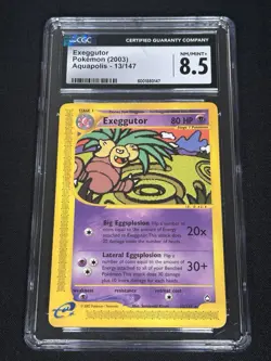 Exeggutor 013/147 CGC 8.5 Aquapolis Rare Pokemon TCG 2003 English Single Card - Image 1