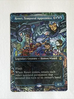 x1 Renet, Temporal Apprentice - Foil - Borderless R MTG Teenage Mutant Ninja Tur - Image 1