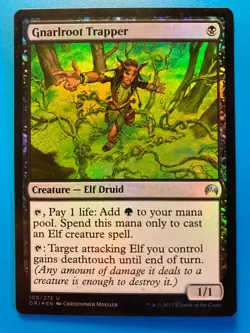 MTG 1x FOIL Gnarlroot Trapper # 100 Origins Magic the Gathering Card x1 NM - Image 1