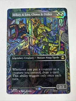 Mikey & Leo, Chaos & Order (Borderless) Teenage Mutant Ninja Turtles Foil - Image 1