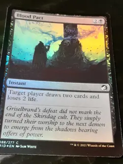 Blood Pact FOIL , Innistrad Midnight Hunt , NM ,MTG,FREE SHIPPING - Image 2