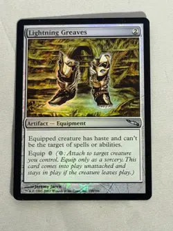 MTG FOIL Lightning Greaves Mirrodin Magic the Gathering - Image 1