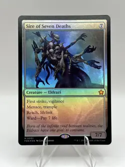 MTG Sire of Seven Deaths Foundations 01 Foil - Image 1