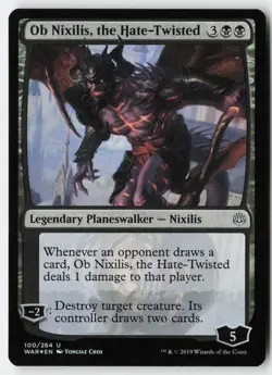 Ob Nixilis, the Hate-Twisted #100 (Foil) (LP) War of the Spark WAR Magic MTG - Image 1