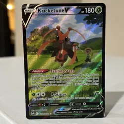 Pokemon Kricketune V Full Art Ultra Rare Holo TG12/TG30 Silver Tempest 180 HP - Image 1