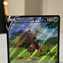 Pokemon Kricketune V Full Art Ultra Rare Holo TG12/TG30 Silver Tempest 180 HP - Image 2