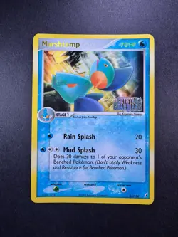 2006 Pokemon Marshtomp Reverse Holo 24/100 EX Crystal Guardians STAMPED - Image 1