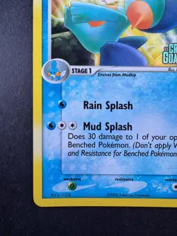 2006 Pokemon Marshtomp Reverse Holo 24/100 EX Crystal Guardians STAMPED - Image 4