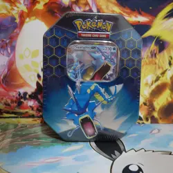 Pokemon TCG Hidden Fates Raichu GX & Gyarados GX Tin Factory Sealed - Image 2