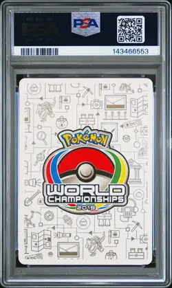 2019 Pokemon World Championships Perfection 20 Reshiram Charizard GX PSA 7 - Image 2
