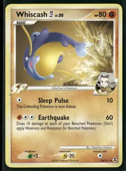 Whiscash E4 54/111 Uncommon Rising Rivals Pokemon Lightly Played - Image 1