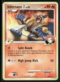 Infernape E4 43/111 Uncommon Rising Rivals Pokemon Lightly Played - Image 1