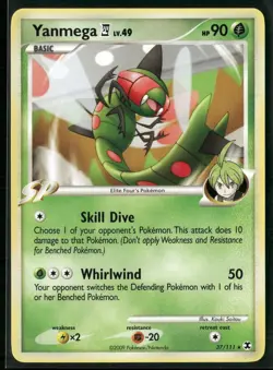 Yanmega E4 37/111 Rare Rising Rivals Pokemon Lightly Played - Image 1