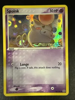 Spoink 66/106 Emerald Reverse Holo Stamped MP Pokemon - Image 1