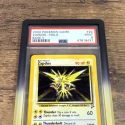 Pokemon Zapdos Base Set 2 Holo Rare English PSA 9 — GUARD INCLUDED - Image 2