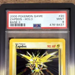 Pokemon Zapdos Base Set 2 Holo Rare English PSA 9 — GUARD INCLUDED - Image 4